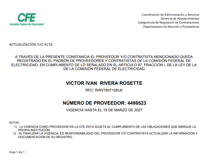 Soporte Jurídico CFE